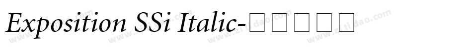 Exposition SSi Italic字体转换